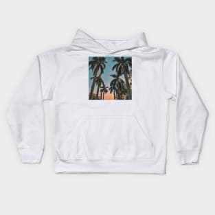 Blue Skies and Tropical Palm Kids Hoodie